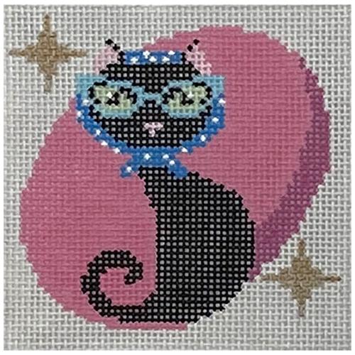 Retro Cat TMC Painted Canvas The Meredith Collection  - 1