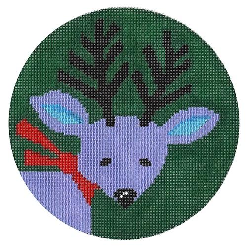 Retro Reindeer Painted Canvas Patti Mann  - 1
