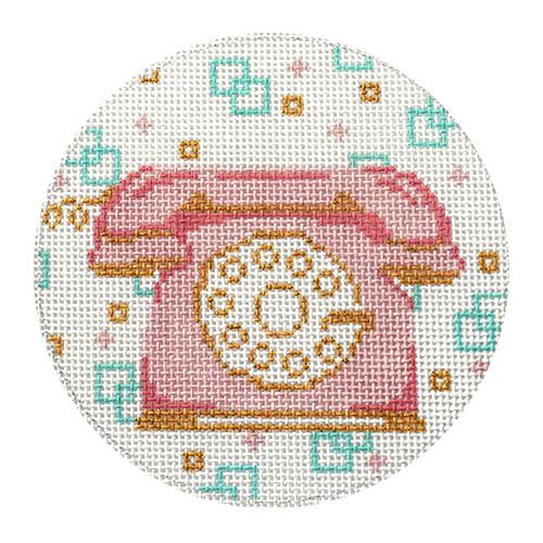 Retro Series   Telephone Painted Canvas The Plum Stitchery  - 1