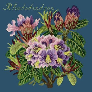 Rhododendron Needlepoint Kit Kits Elizabeth Bradley Design Dark Blue 

