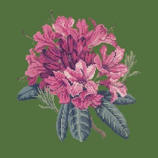 Rhododendron Needlepoint Kit Kits Elizabeth Bradley Design Dark Green 
