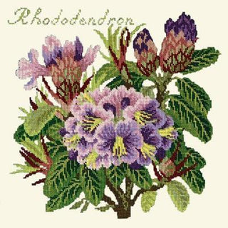 Rhododendron Needlepoint Kit Kits Elizabeth Bradley Design Winter White 
