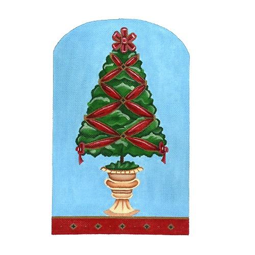 Ribbon Topiary Painted Canvas Pepperberry Designs  - 1