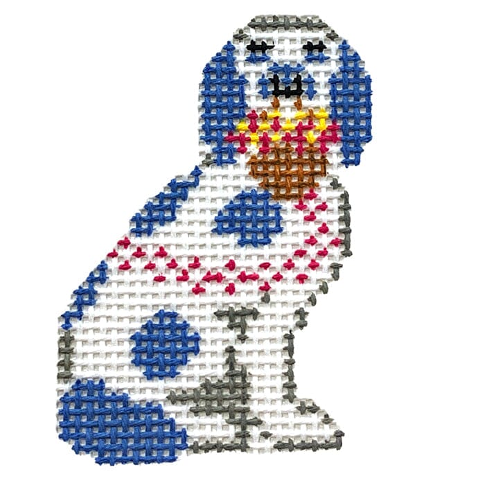 Right Facing Dog Painted Canvas Anne Fisher Needlepoint LLC  - 1