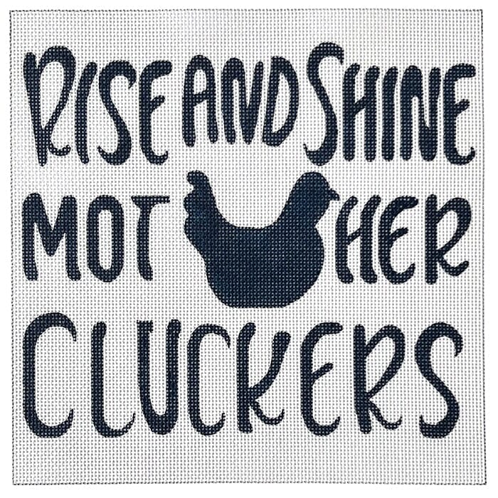 Rise and Shine Rooster Painted Canvas Alice Peterson Company 