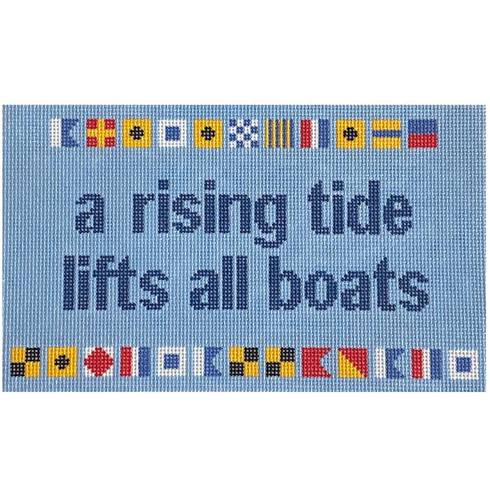 Rising Tide (Flags) Painted Canvas Love MHB Studio 

