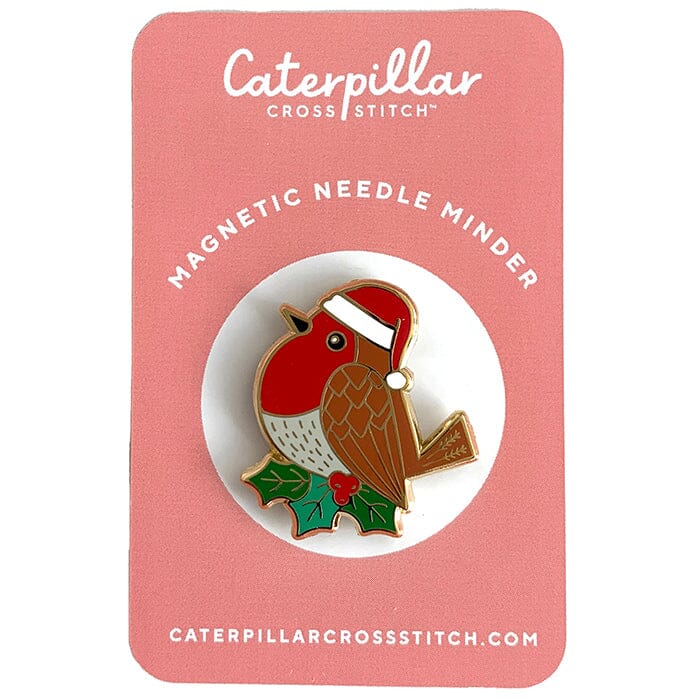 Robin Enamel Needleminder Accessories Caterpillar Cross 
