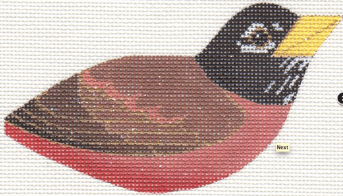 Robin Painted Canvas Labors of Love Needlepoint 
