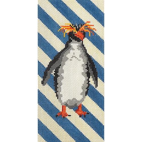 Rock Hopper Penguin on Rep Stripe Painted Canvas PIP & Roo 