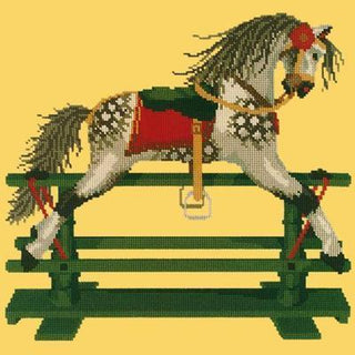 Rocking Horse Needlepoint Kit Kits Elizabeth Bradley Design Sunflower Yellow 
