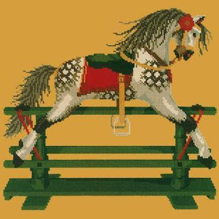 Rocking Horse Needlepoint Kit Kits Elizabeth Bradley Design Yellow 
