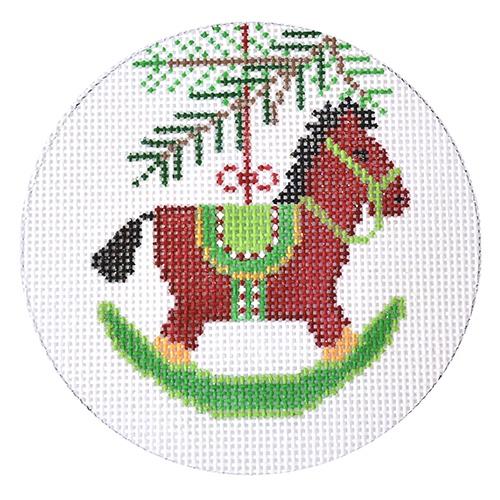 Rocking Horse Painted Canvas The Meredith Collection  - 1