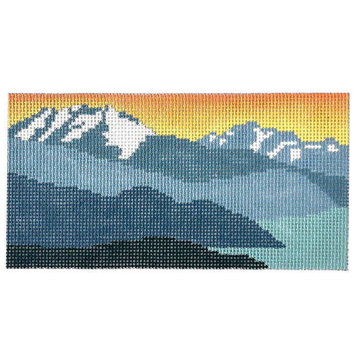Rocky Mountain Sunrise Painted Canvas Blue Ridge Stitchery  - 1