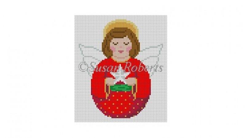 Roly Poly Angel Painted Canvas Susan Roberts Needlepoint Designs Inc. 