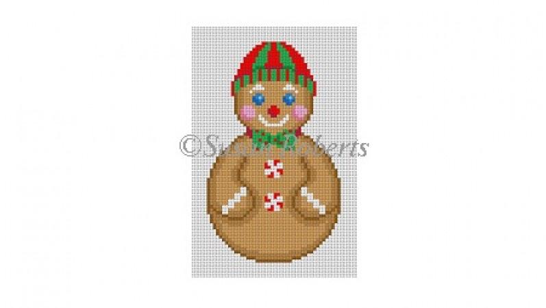 Roly Poly Gingerbread Painted Canvas Susan Roberts Needlepoint Designs Inc. 