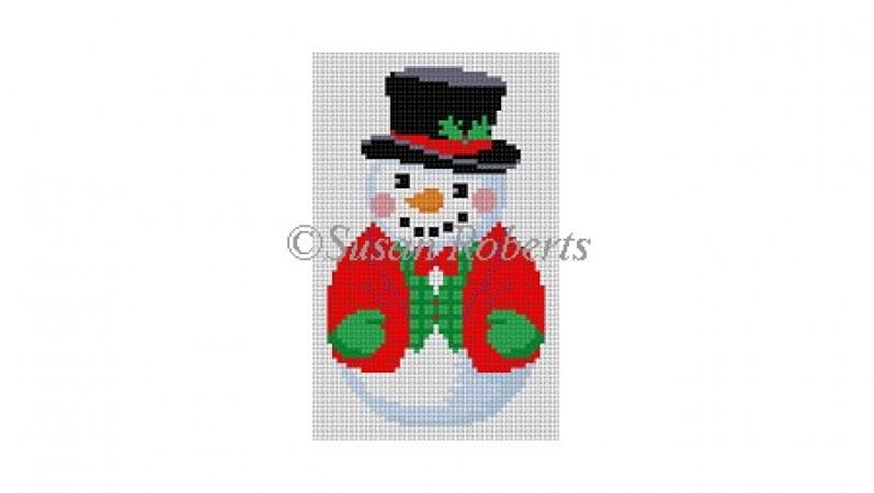Roly Poly Snowman Painted Canvas Susan Roberts Needlepoint Designs Inc.  - 1