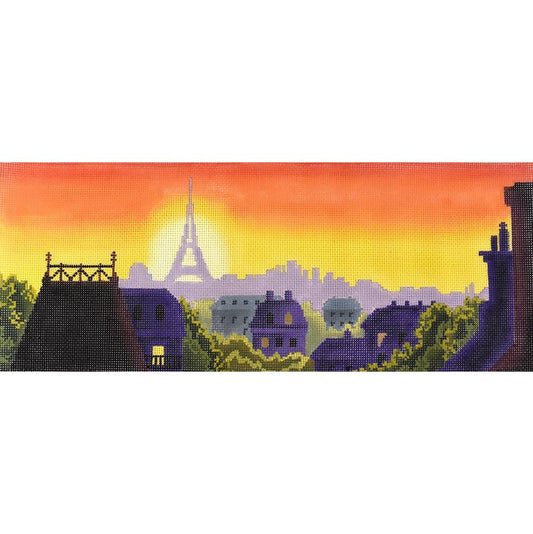 Rooftops of Paris Painted Canvas Abigail Cecile 
