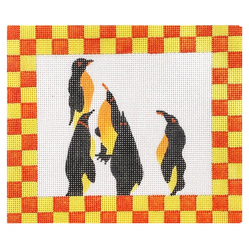 Rookery of Penguins Painted Canvas Waterweave 