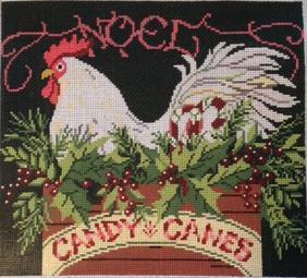 Rooster Noel Painted Canvas Birds of a Feather  - 1