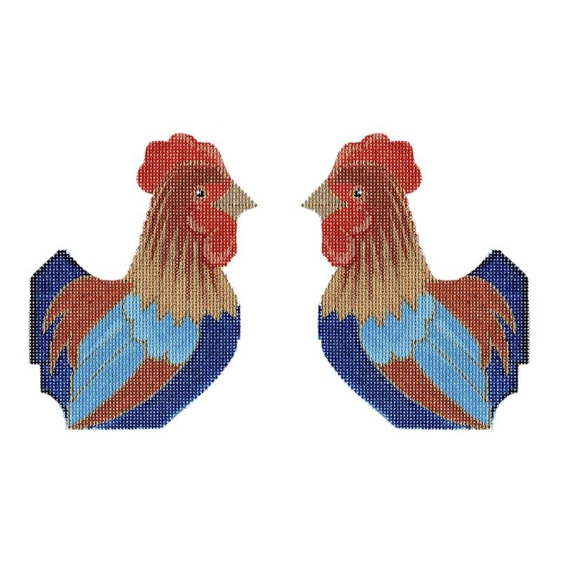 Rooster Painted Canvas Labors of Love Needlepoint 