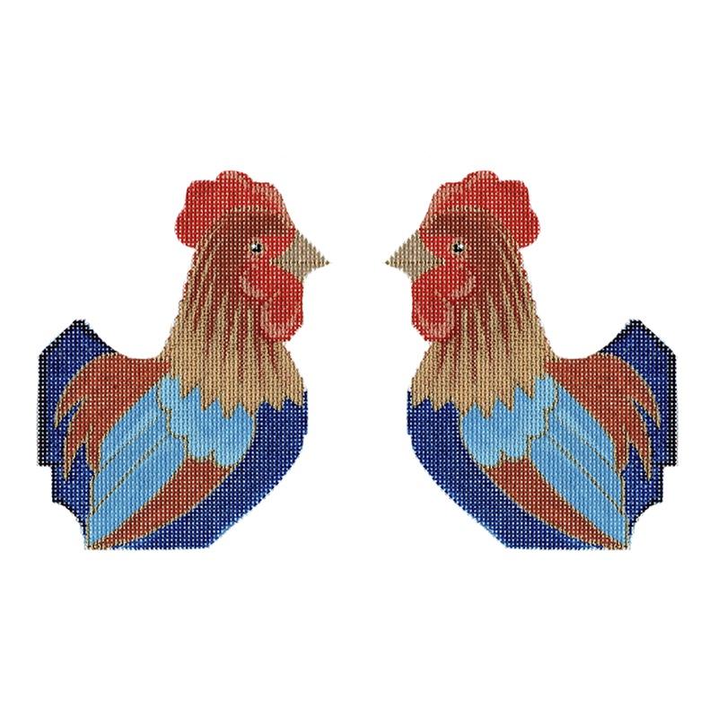 Rooster Painted Canvas Labors of Love Needlepoint  - 1