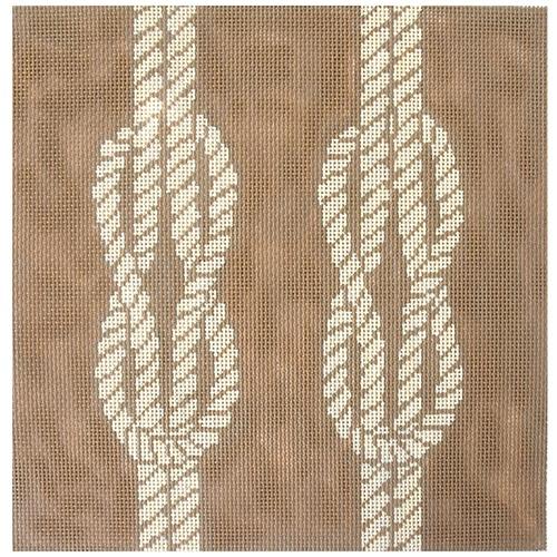Ropes on Beige Background Painted Canvas CBK Needlepoint Collections 