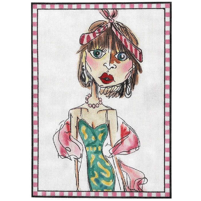Rosa Painted Canvas Walker's Needlepoint  - 1