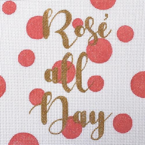 Ros√© All Day Painted Canvas A Poore Girl Paints  - 1