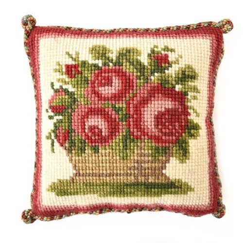 Rose Basket Needlepoint Kit Kits Elizabeth Bradley Design 