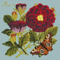 Rose Needlepoint Kit Kits Elizabeth Bradley Design Pale Blue 