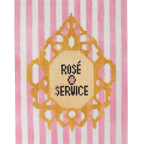 Rosé Service Painted Canvas Morgan Julia Designs 
