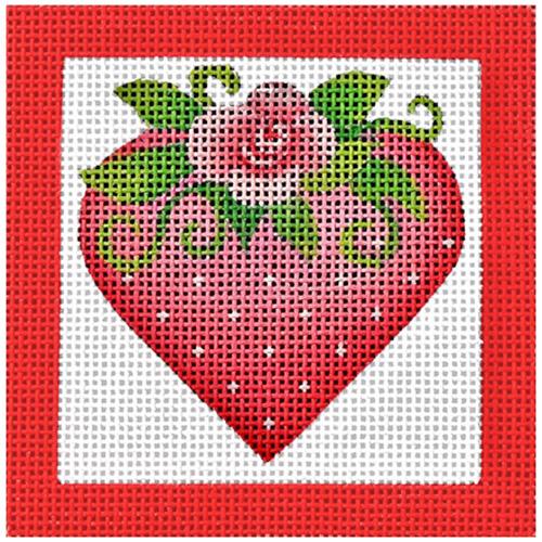 Rose Square Heart Painted Canvas Melissa Shirley Designs  - 1