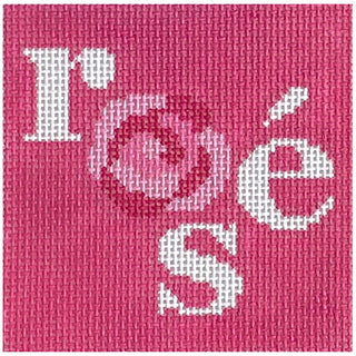 Rosé Square Painted Canvas Love MHB Studio 

