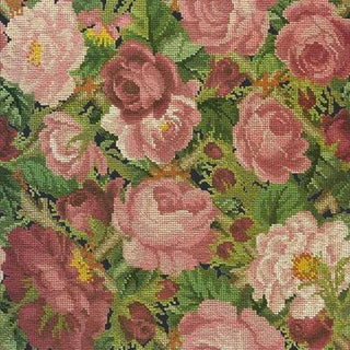Rose Trellis Needlepoint Kit Kits Elizabeth Bradley Design Black 
