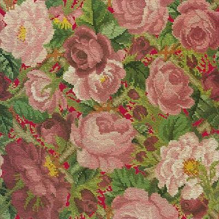 Rose Trellis Needlepoint Kit Kits Elizabeth Bradley Design Bright Red 
