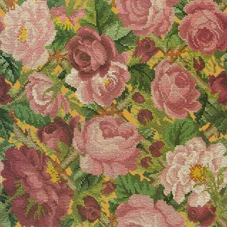 Rose Trellis Needlepoint Kit Kits Elizabeth Bradley Design Yellow 
