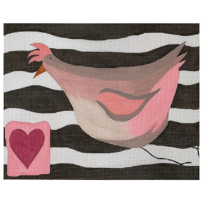 Roster Painted Canvas ditto! Needle Point Works 
