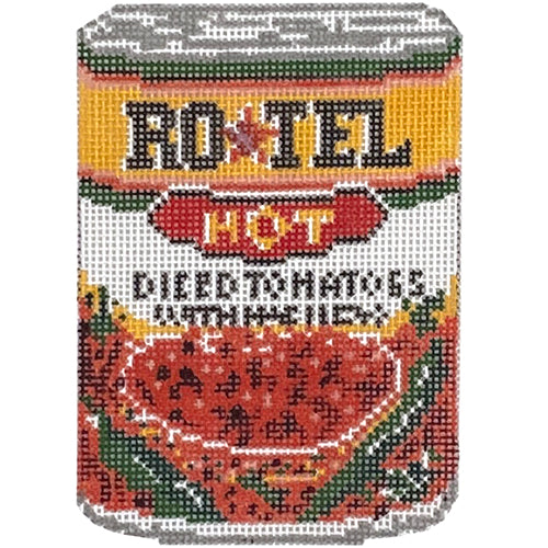 Rotel Can Painted Canvas Wipstitch Needleworks 