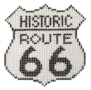 Route 66 Sign Painted Canvas Petite Sweets 
