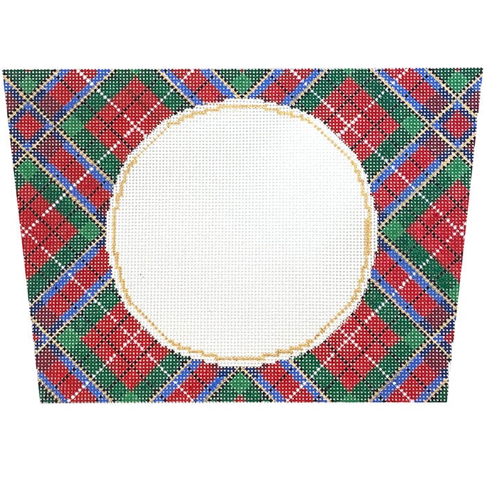Royal Stewart Monogram Stocking Cuff Round Painted Canvas Associated Talents 