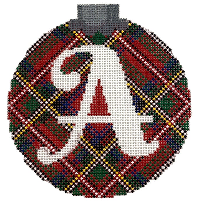 Royal Stewart Ornament Letter A Painted Canvas CanvasWorks 