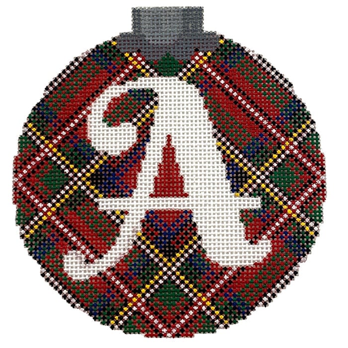 Royal Stewart Ornament Letter A Painted Canvas CanvasWorks  - 1