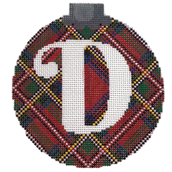 Royal Stewart Ornament Letter D Painted Canvas CanvasWorks  - 1