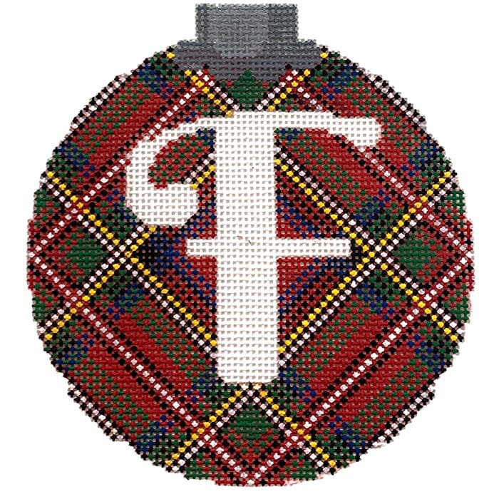 Royal Stewart Ornament Letter F Painted Canvas CanvasWorks  - 1