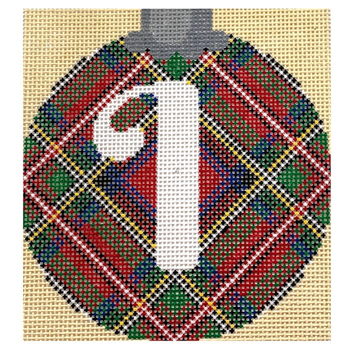 Royal Stewart Ornament Letter I Painted Canvas CanvasWorks  - 1