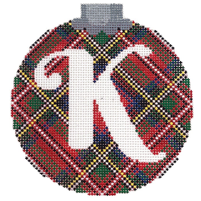 Royal Stewart Ornament Letter K Painted Canvas CanvasWorks 