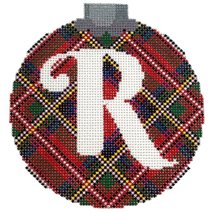Royal Stewart Ornament Letter R Painted Canvas CanvasWorks  - 1