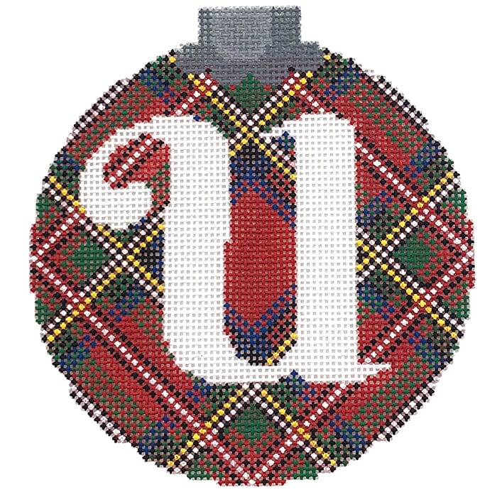 Royal Stewart Ornament Letter U Painted Canvas CanvasWorks 