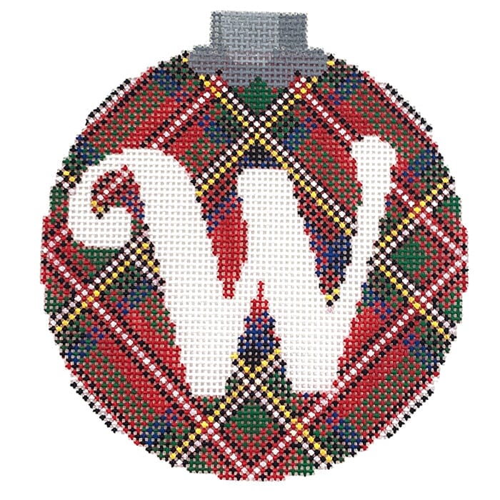 Royal Stewart Ornament Letter W Painted Canvas CanvasWorks 