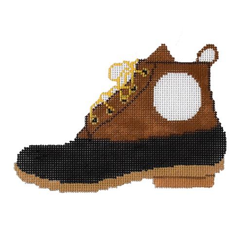 Rubber Boot with Monogram Painted Canvas The Meredith Collection 